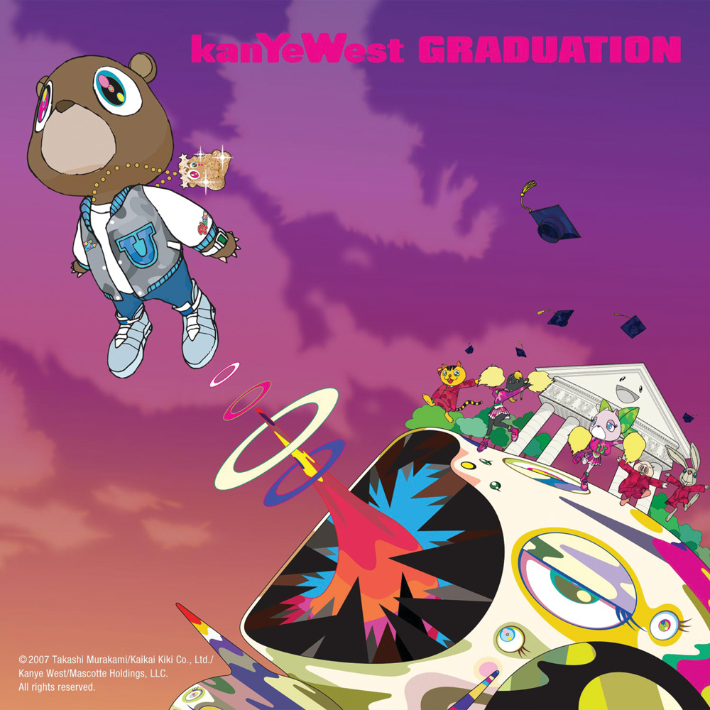 Album cover of Kanye West's Graduation album. Designed by Takashi Murakami. © 2007 Kaikai Kiki Co. / Kanye West